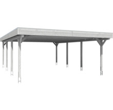Doppelcarport SKAN HOLZ Spessart inkl. Pfostenanker 611 x 846 cm weiß