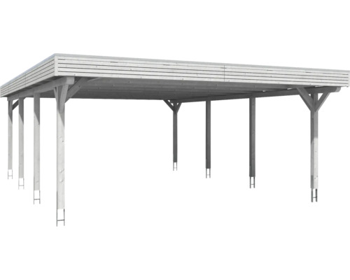 Holzcarport mit Flachdach