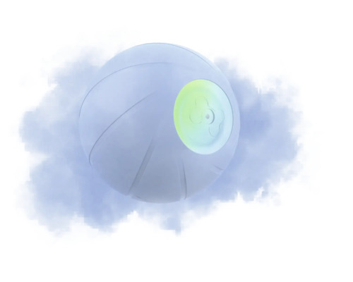 Hundespielzeug Cheerble Ball W1 SE, Wicked Ball, interaktiver, selbstrollender Ball, Naturkatschuk, blau, ø ca. 6 cm, Beschäftigungsspielzeug smartes Spielzeug Dekorative Leuchte in Kugelform