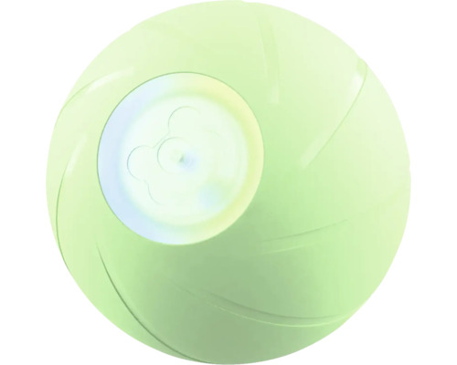 Hundespielzeug Cheerble Wicked Ball PE interaktiver, selbstrollender Ball, Naturkatschuk, grün, ø ca. 8 cm, Beschäftigungsspielzeug smartes Spielzeug Grüner Ball mit rundem, hellem Einsatz