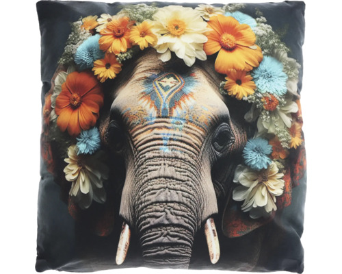 Dekokissen Elephant Blumen 45x45 cm