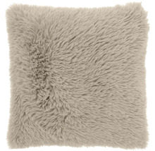 Quadratisches Zierkissen mit Fellimitat