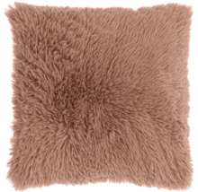 Quadratisches Zierkissen mit Felloptik.