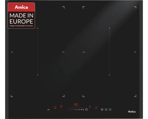 Induktionskochfeld Rahmenlos Amica 57,6 x 51,8 cm 4 Kochzonen KMI 63301 F