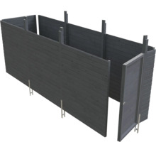 Geräteraum SKAN HOLZ C5 Friesland Spreewald Wallgau inkl. Pfostenanker 573 x 164 x 200 cm schiefer