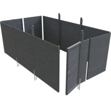 Geräteraum SKAN HOLZ C6 Friesland Spreewald Wallgau inkl. Pfostenanker 573 x 317 x 200 cm schiefer
