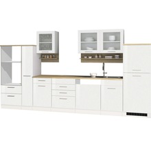 Held Möbel Küchenzeile ohne Geräte Mailand 370 cm weiß hochglanz zerlegt 589.1.6210