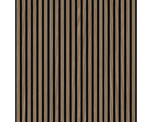 Holzpaneele mit vertikalen Lamellen zur Wandverkleidung