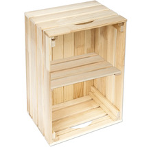 Holzkiste mit Zwischenboden zur Aufbewahrung