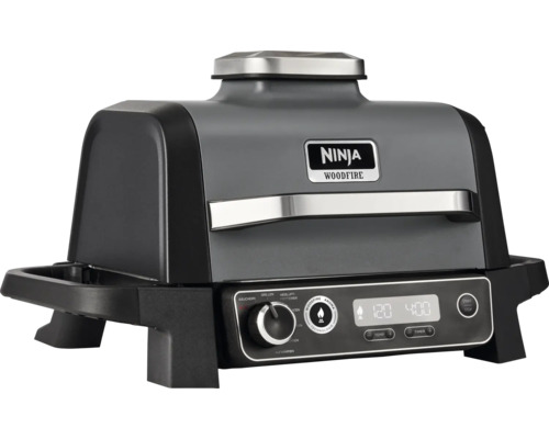 Ninja Woodfire Outdoor Elektrogrill Heißluftfritteuse Airfryer Smoker Räucherbox, 6 Kochfunktionen, 2,4 kW Modell OG701