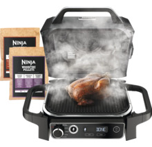 Ninja Woodfire Outdoor Elektrogrill Heißluftfritteuse Airfryer Smoker Räucherbox, 6 Kochfunktionen, 2,4 kW Modell OG701