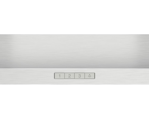 Bedienelemente einer Dunstabzugshaube mit drei Leistungsstufen und Beleuchtung