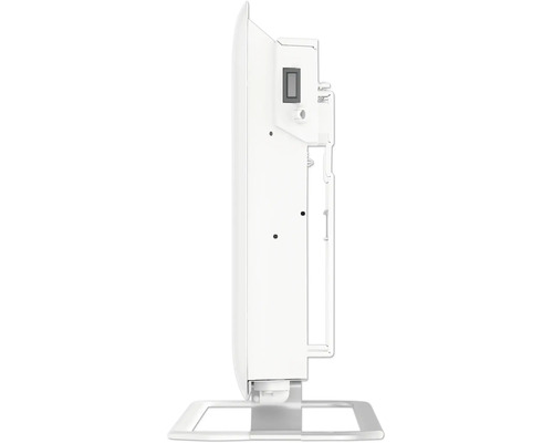 Weißer Elektroheizkörper mit Display und Standfuß