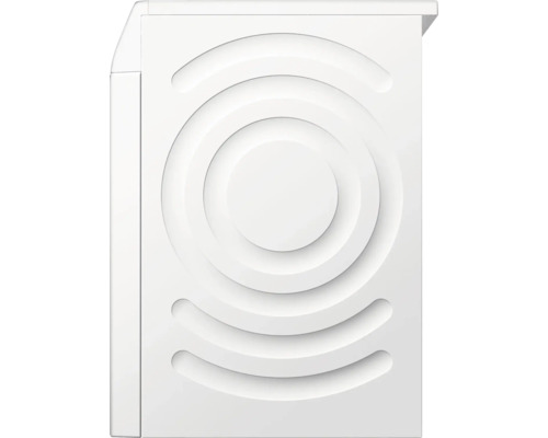 Frontansicht einer Waschmaschine mit runder Türstruktur