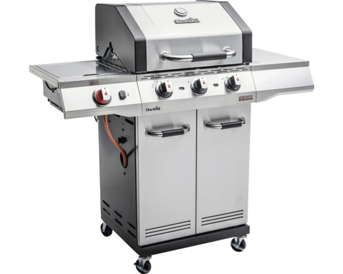 Char-Broil Gasgrill mit drei Brennern, Seitenteil und Unterschrank