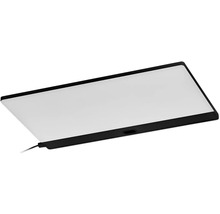 Rechteckige LED-Deckenleuchte mit schwarzem Rahmen