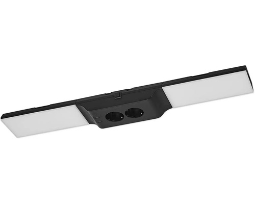 Schrankunterbauleuchte mit zwei Steckdosen