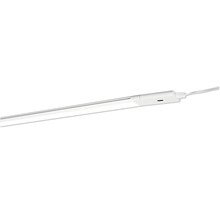 Längliche weiße LED-Unterbauleuchte mit Stromkabel