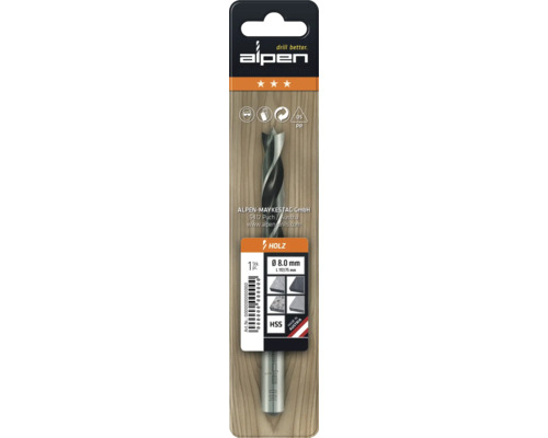 Alpen Holzbohrer mit 8 Millimeter Durchmesser