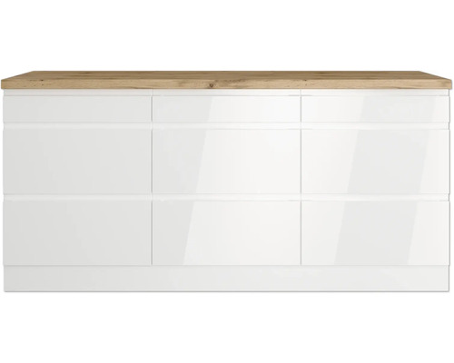 Kommode mit drei Schubladen und einer Holzplatte