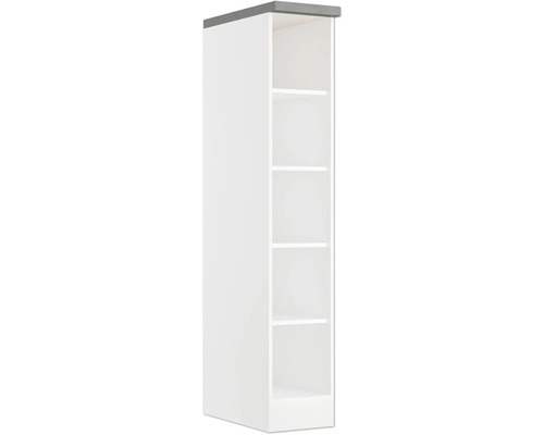 Held Möbel Regal Kiel BxTxH 30 x 60 x 166 cm weiß hochglanz zerlegt 581.6340 Weißes Regal mit Regalböden