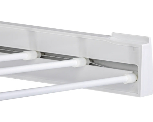 Detailansicht eines Wäscheständers zur Wandmontage