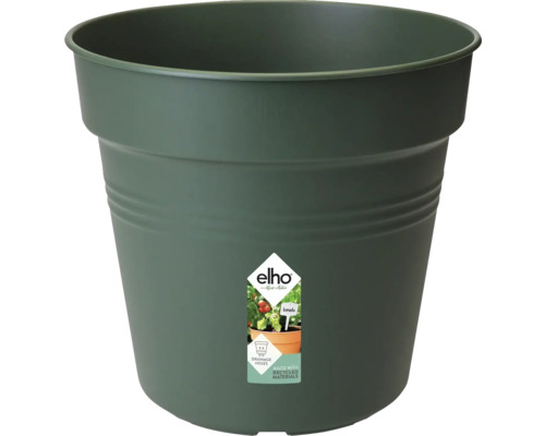 Pflanztopf elho Green Basics Kunststoff Ø 19 H 17,5 cm grün Pflanztopf aus Kunststoff mit Elho Logo