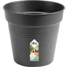 Blumentopf aus Kunststoff mit Entwässerungslöchern und Elho Logo