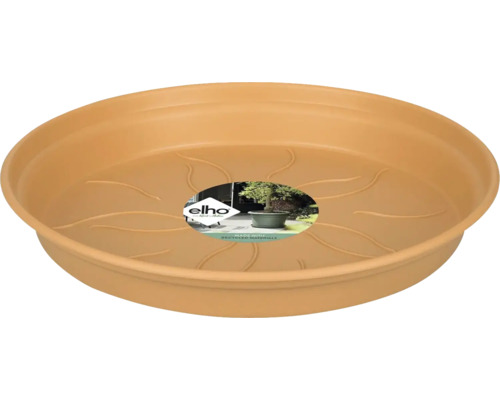Blumentopf Untersetzer elho Green Basics Kunststoff Ø 22 H 3 cm terracotta Pflanzenuntersetzer aus Kunststoff