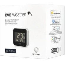 Eve Weather verbundene Wetterstation mit Matter Logo, unterstützt Apple Home, Samsung SmartThings, Alexa und Google Home