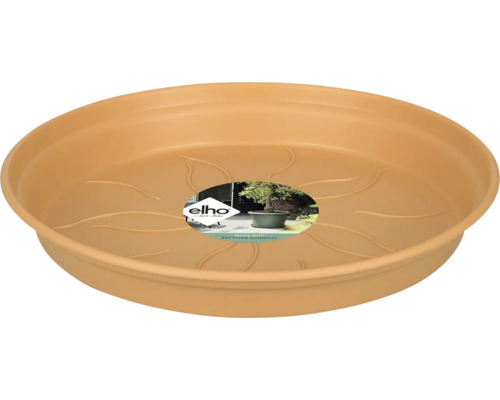 Blumentopf Untersetzer elho Green Basics Kunststoff Ø 29 H 4 cm terracotta Pflanzenuntersetzer aus Kunststoff
