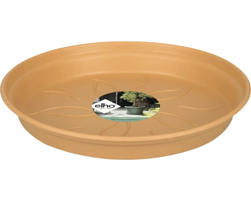 Blumentopf Untersetzer elho Green Basics Kunststoff Ø 25 H 4 cm terracotta Pflanzenuntersetzer aus Kunststoff