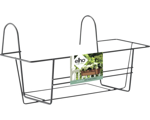 Halterung für Balkonkasten Elho L 60 cm Kunststoff anthrazit Balkonkastenhalterung aus Metall mit Elho Logo