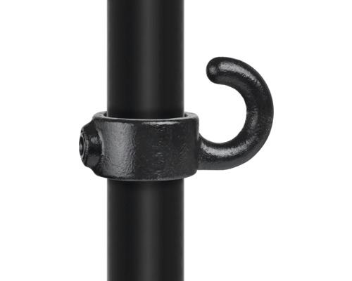 Buildify Stellring mit Haken schwarz für Gerüstrohr schwarz Ø 33 mm