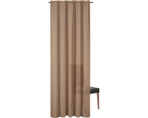 Gardine aus Leinenmischgewebe mit Kräuselbandaufhängung