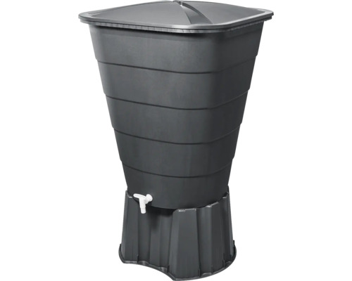 Regentonne aus Kunststoff mit Deckel und Auslaufhahn