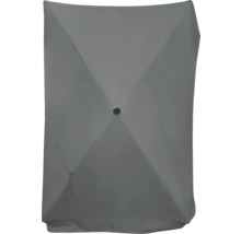 Mittelstockschirm SOLUNA Cannes 140 x 210 cm dunkelgrau mit UV-Schutz 80, wasserabweisende Polyesterbespannung