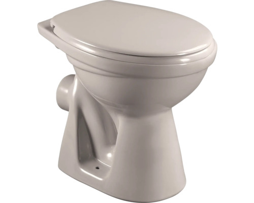 Stand-WC Tiefspüler mit Spülrand beige glänzend ohne WC-Sitz 1236172