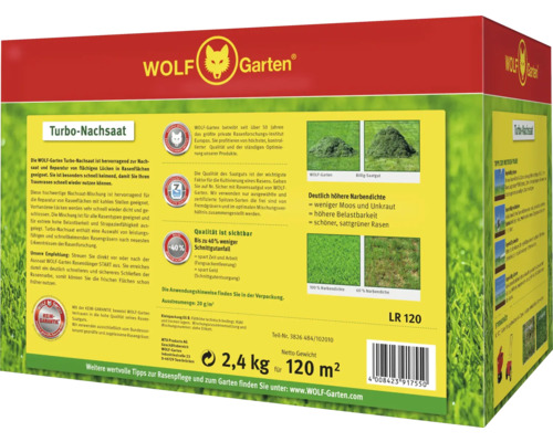Wolf Garten Turbo-Nachsaat Packung für die Rasenreparatur