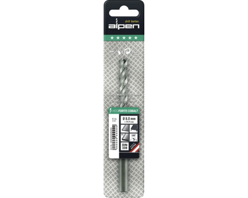 Alpen HSS Forte Cobalt Bohrer, Durchmesser 8.0 mm