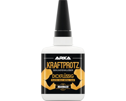 Arka Kraftprotz Sekundenkleber für Kunststoff, Holz, Metall und Glas
