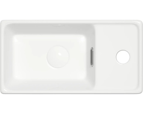 Spülbecken mit Abtropffläche und Spülenstopfen