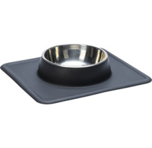 Napf Karlie Dex Silikonnapfständer schwarz ca. 26 x 23 x 4,5 cm mit Edelstahlnapf, spülmaschinenfest, 350 ml
