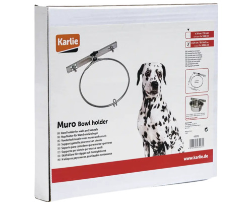 Karlie Muro Futternapfhalter für Wände und Zwinger in Verpackung