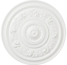 Weiße Deckenrosette mit Blumenmuster