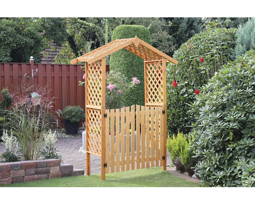 Rosenbogen, Pergola promadino inkl. Türen 167 x 53 x 219 cm braun