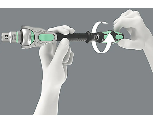 Wera Werkzeug mit drehbarem Griff in der Hand