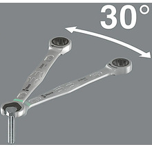 Zwei Wera Joker Maulschlüssel zeigen einen 30 Grad Arbeitsbereich.