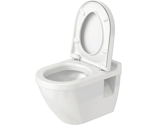 Wand-Tiefspülklosett mit offenem Spülrand und WC-Sitz