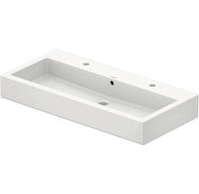 Waschbecken aus Sanitärkeramik mit Hahnloch und Überlauf